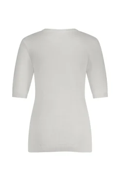 Dames t-shirt korte mouw ecru