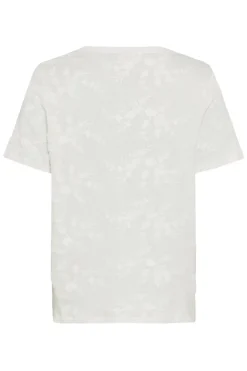 Dames t-shirt korte mouw ecru