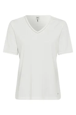 Dames t-shirt korte mouw ecru