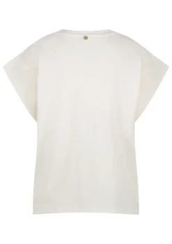 Dames t-shirt korte mouw ecru