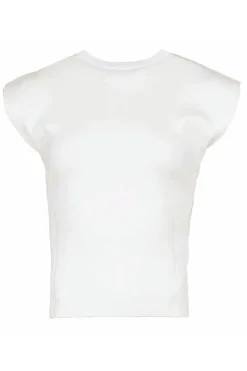 Dames t-shirt korte mouw ecru