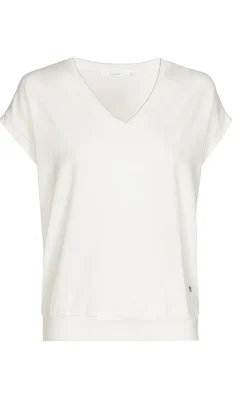 Dames t-shirt korte mouw ecru