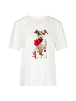 Dames t-shirt korte mouw ecru