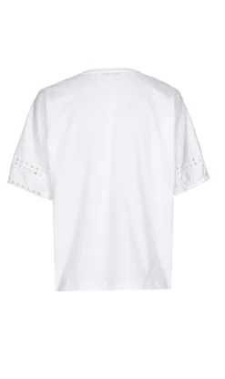 Dames t-shirt korte mouw ecru