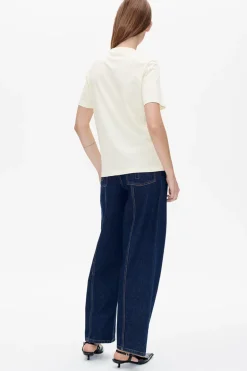 Dames t-shirt korte mouw ecru