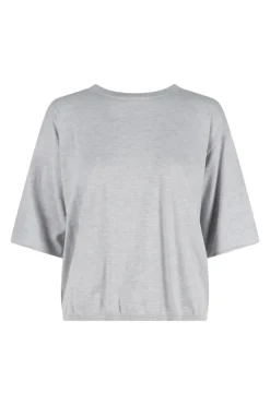 Dames t-shirt korte mouw grijs