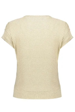 Dames t-shirt korte mouw goud
