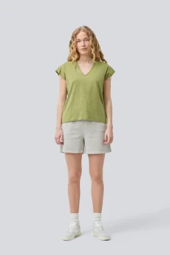 Dames t-shirt korte mouw groen