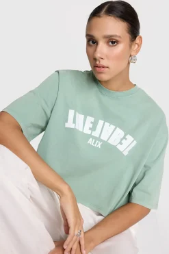 Dames t-shirt korte mouw groen
