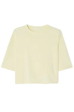 Dames t-shirt korte mouw geel