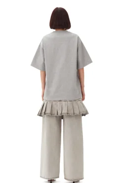 Dames t-shirt korte mouw grijs