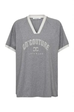 Dames t-shirt korte mouw grijs
