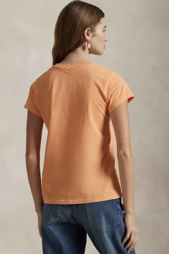 Dames t-shirt korte mouw oranje