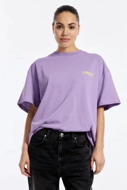 Dames t-shirt korte mouw paars