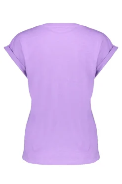 Dames t-shirt korte mouw paars