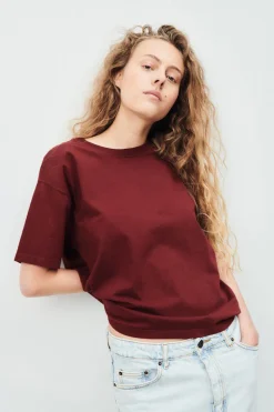 Dames t-shirt korte mouw rood