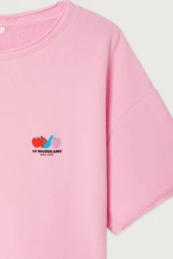 Dames t-shirt korte mouw rose
