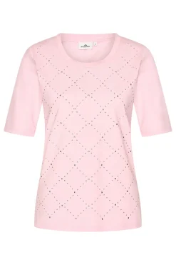 Dames t-shirt korte mouw rose