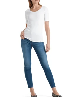 Dames t-shirt korte mouw wit