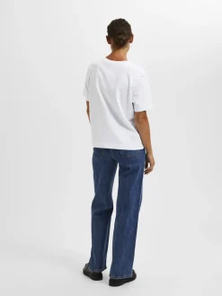 Dames t-shirt korte mouw wit