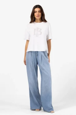 Dames t-shirt korte mouw wit