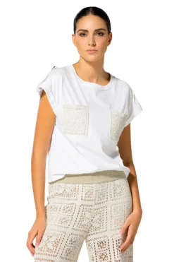 Dames t-shirt korte mouw wit