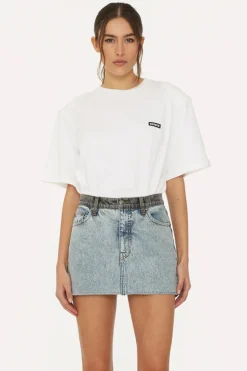 Dames t-shirt korte mouw wit