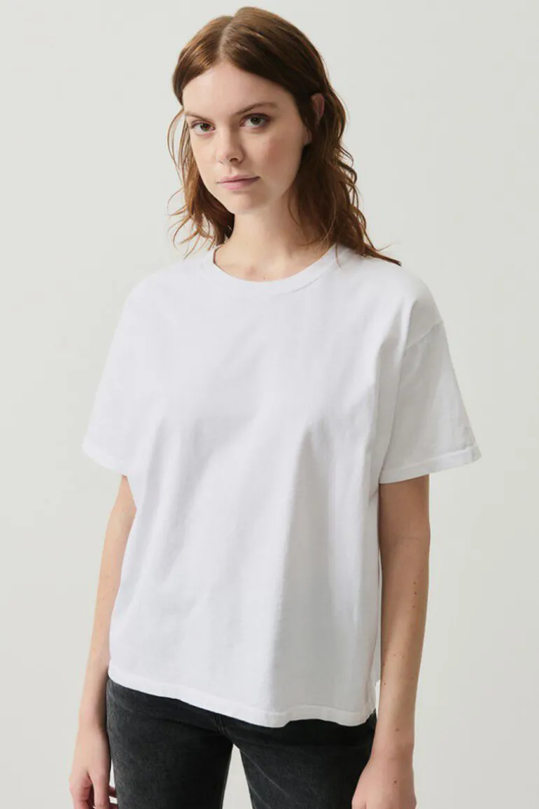 Dames t-shirt korte mouw wit