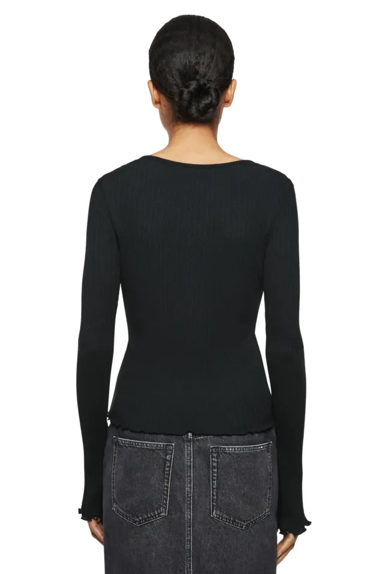 Dames t-shirt korte mouw zwart