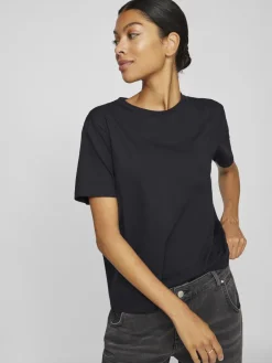 Dames t-shirt korte mouw zwart