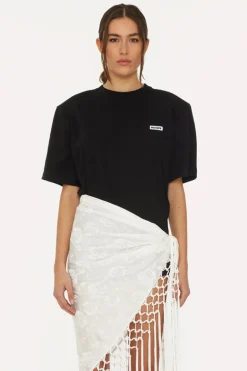 Dames t-shirt korte mouw zwart