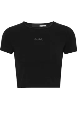 Dames t-shirt korte mouw zwart