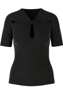 Dames t-shirt korte mouw zwart