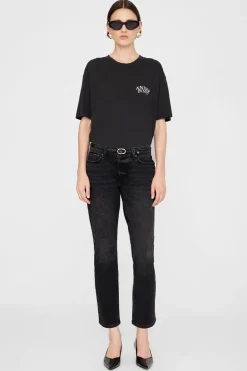 Dames t-shirt korte mouw zwart