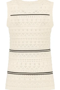 Dames t-shirt lange mouw ecru