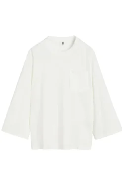 Dames t-shirt lange mouw ecru