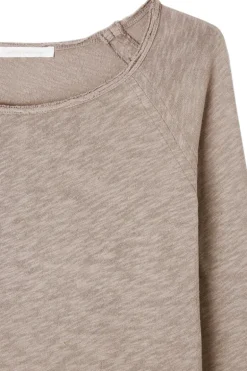 Dames t-shirt lange mouw grijs