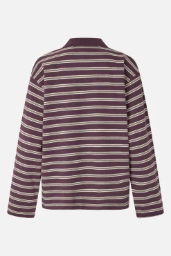 Dames t-shirt lange mouw paars