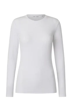 Dames t-shirt lange mouw wit