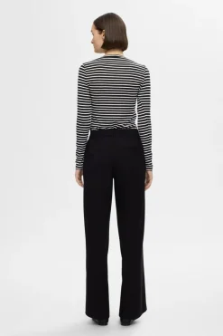 Dames t-shirt lange mouw zwart