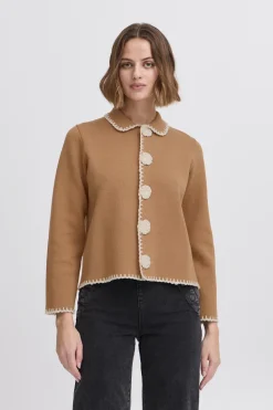 Dames vest bruin