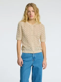 Dames vest bruin