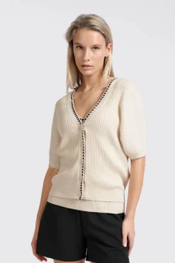 Dames vest bruin