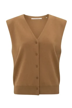 Dames vest bruin