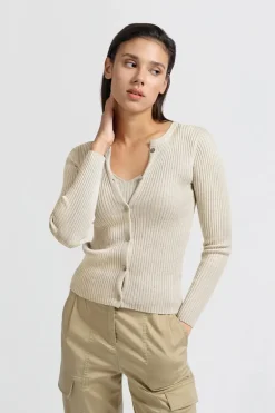 Dames vest bruin