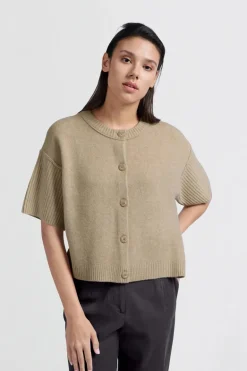 Dames vest bruin