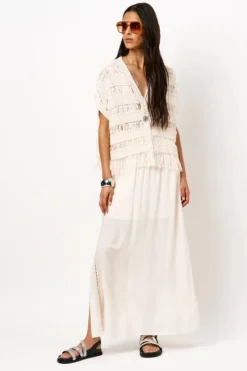 Dames vest ecru