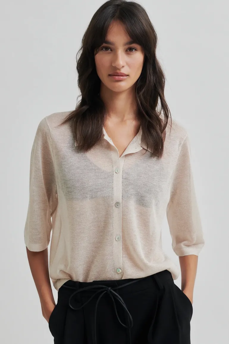 Dames vest ecru