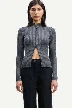 Dames vest grijs