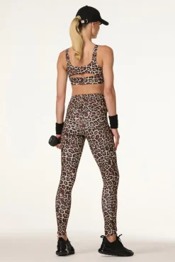 Fitness dames tight lang bruin